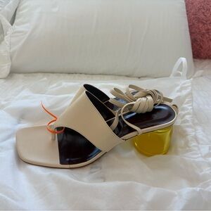 STAUD Adora Lace Up Thong Sandals